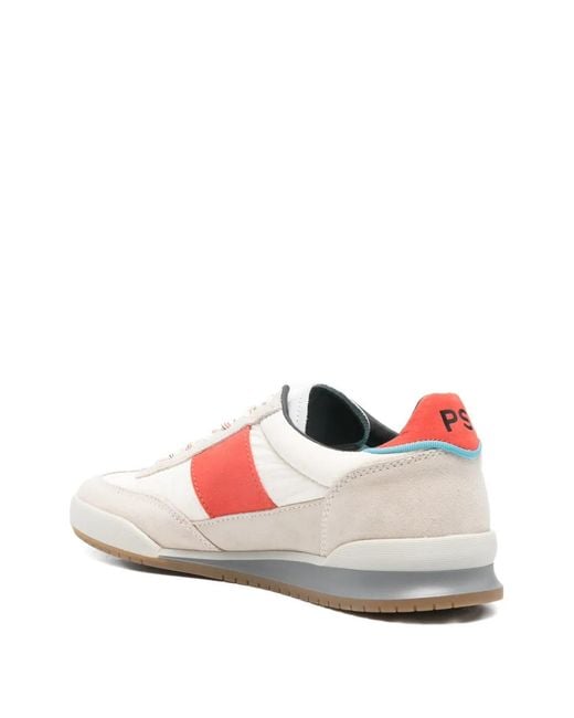 Paul Smith Pink Dover Suede-Panel Sneakers for men