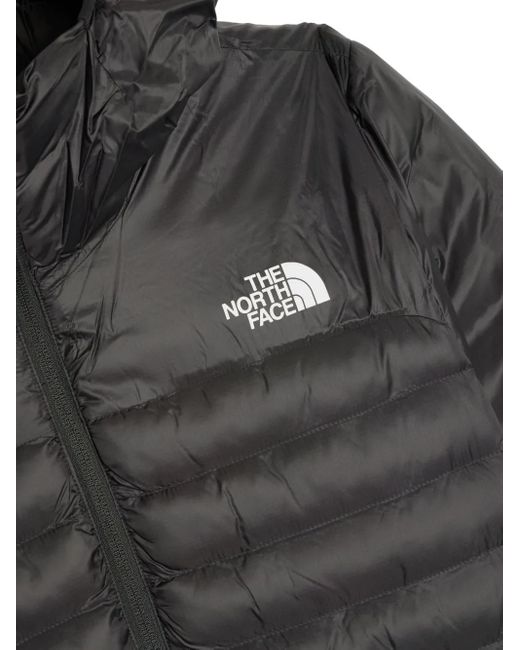 The North Face Gray Logo-Print Padded Jacket for men