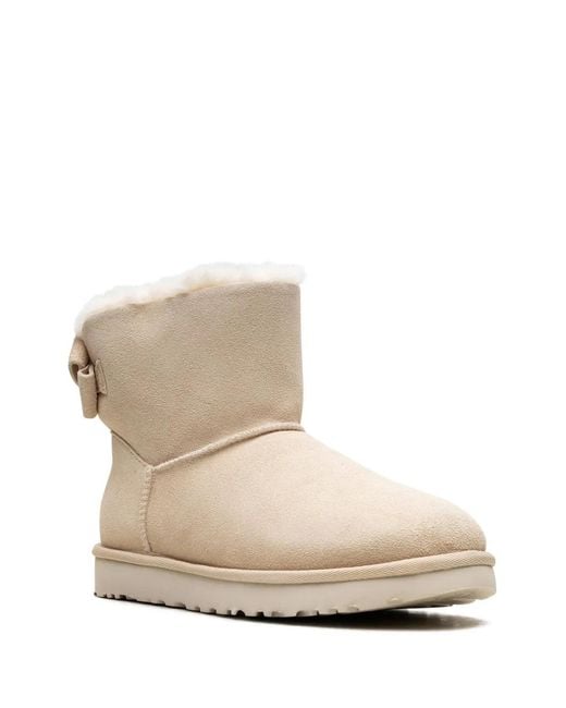 Ugg Natural Mini Bailey Suede Bow "Cream" Boots