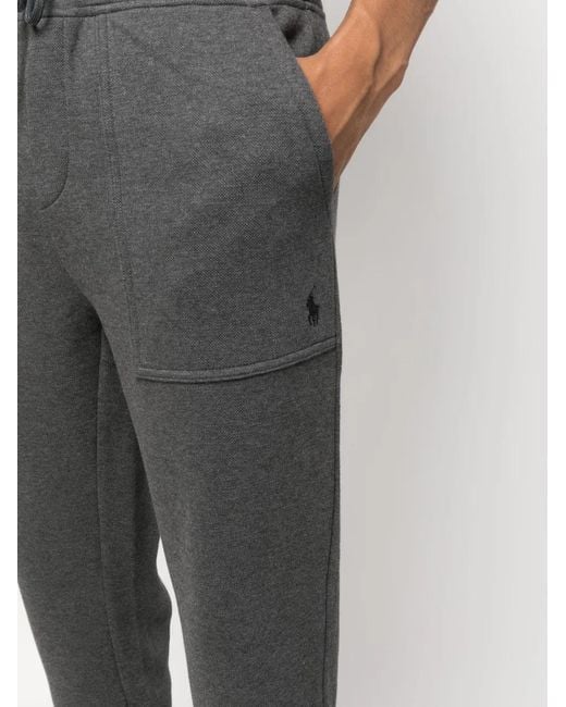 Polo Ralph Lauren Gray Polo Pony-Embroidered Track Pants for men