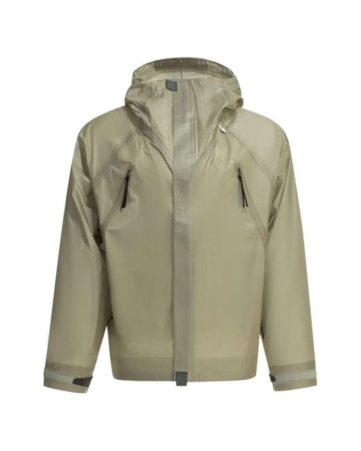 Cappotto Con Zip E Cappuccio di Goldwin in Green da Uomo