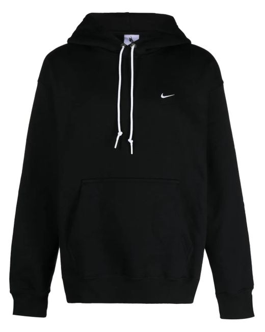 Felpa Solo Con Logo Swoosh E Cappuccio di Nike in Black da Uomo