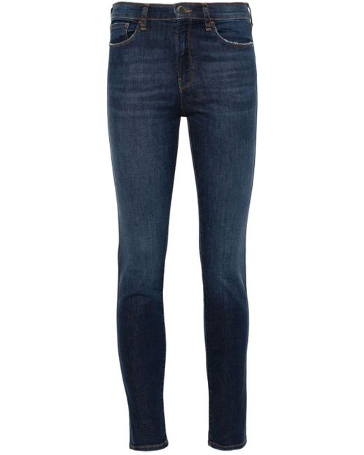 Jean skinny à taille haute J20 Emporio Armani en coloris Blue