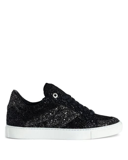 Zadig & Voltaire Black Zv1747 La Flash Low-Top Sneakers