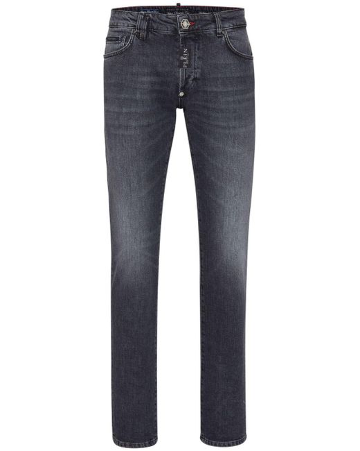 Philipp Plein Blue Mid-rise Skinny Jeans for men