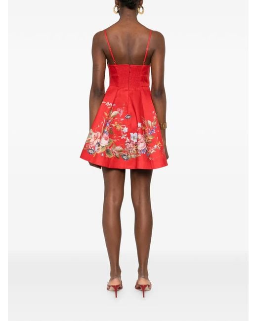 Zimmermann Patience Mini Jurk in het Red