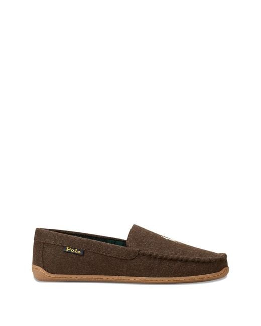 Polo by Ralph Lauren Tan Bear Embroidered Loafers Ralph Lauren Polo Bear Loafers in Brown for Men | Lyst Australia main image 3