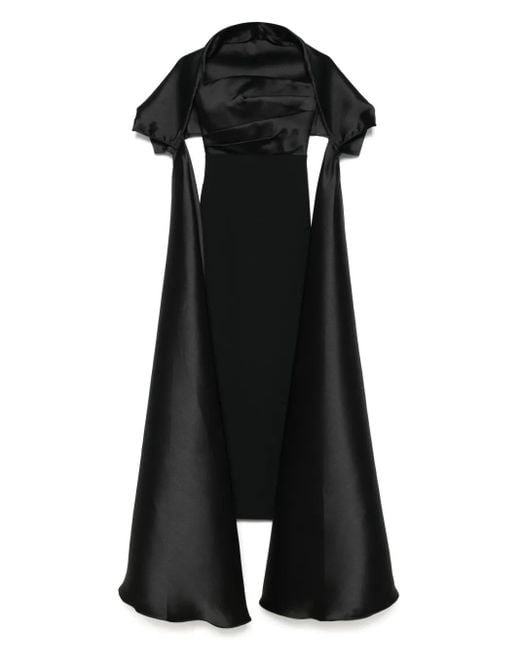 Solace London Vera マキシドレス Black