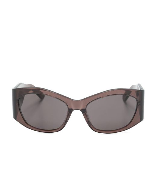 Balenciaga Gray Transparent Geometric-frame Sunglasses