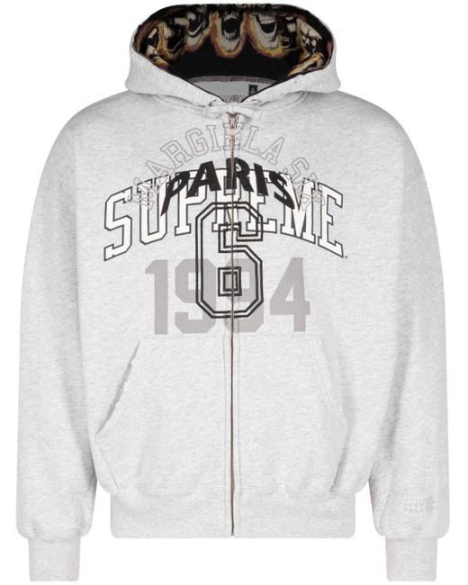 X MM6 Maison Margiela hoodie à logo imprimé Supreme en coloris Gray