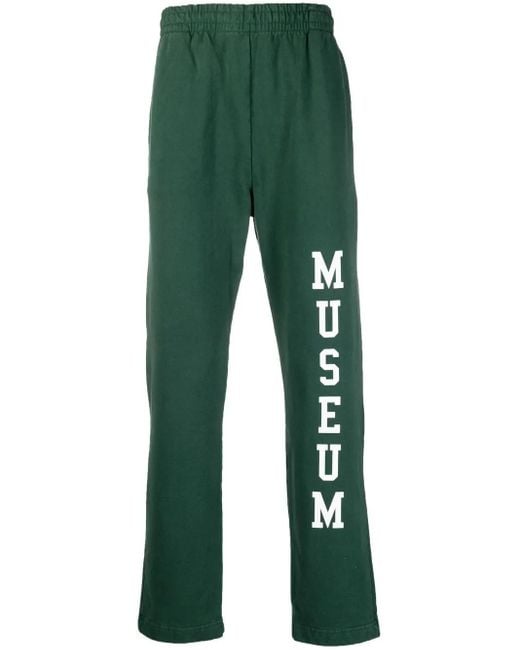Museum of Peace & Quiet Green Logo-Print Cotton Pants for men