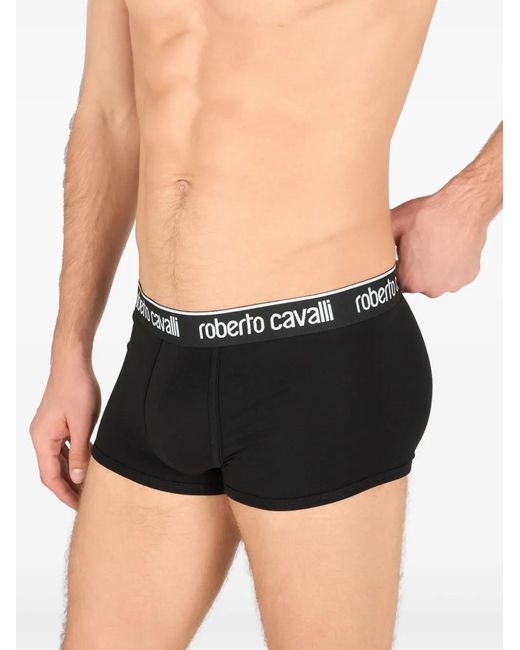 Roberto Cavalli Black Logo-Waistband Boxers (Set Of Two) for men