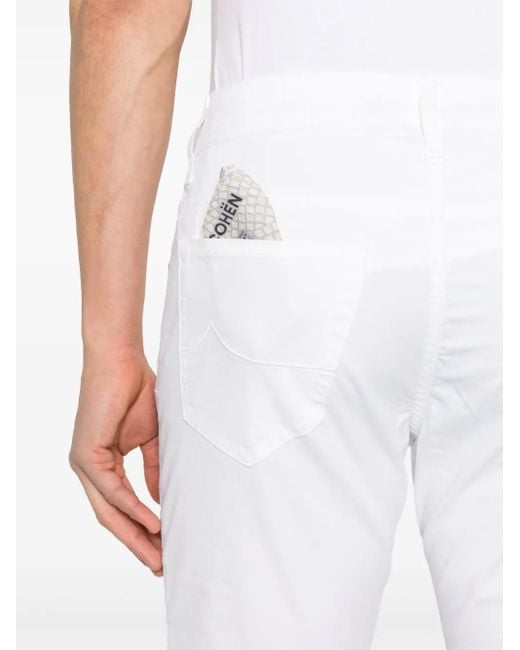 Jacob Cohen White Bard Trousers for men
