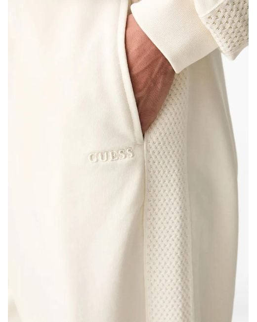 Guess Natural Logo-Embroidered Track Pants