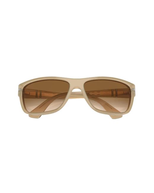 Persol Natural Brille Mit Eckigem Gestell