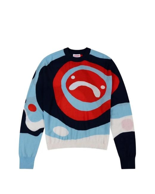 Charles Jeffrey Red Smiley Sweater