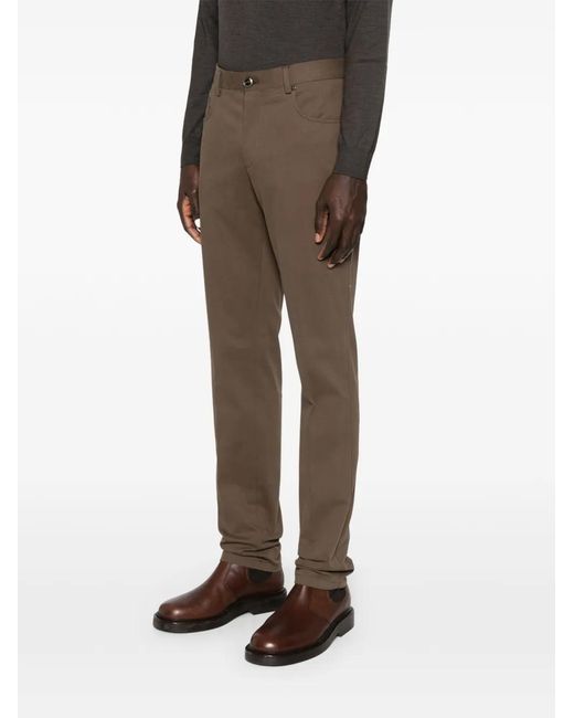 Corneliani Brown Five-Pocket Trousers for men