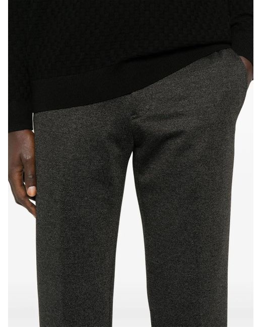 Emporio Armani Black Sleek Tapered Trousers For for men
