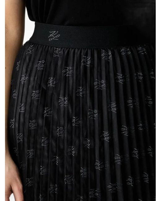 Karl Lagerfeld Black Pleated Skirt