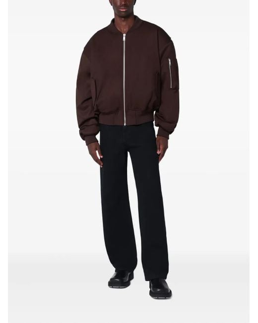 Entire studios Brown Zip-Pocket Bomber Jacket for men