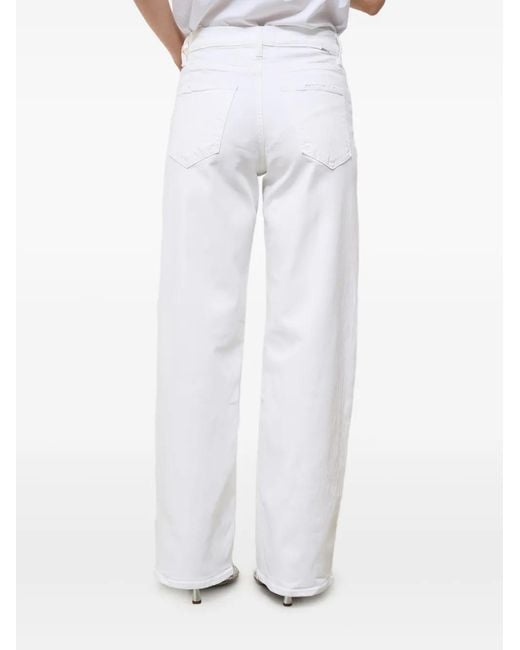 Mother White Five-Pockets Jeans