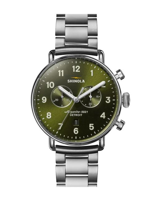 Shinola Green Canfield 42Mm for men