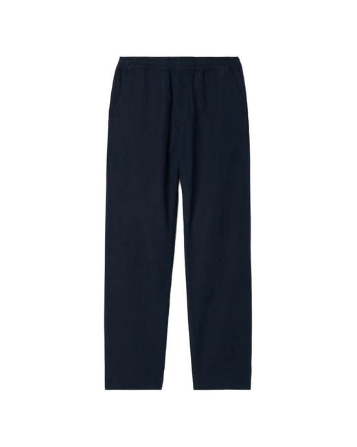 Filippa K Blue Theo Elasticated-Waist Trousers for men
