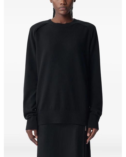 Ann Demeulemeester Black Crew-Neck Sweatshirt