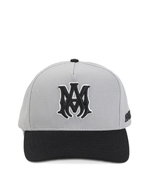 Amiri Gray Logo-Embroidered Hat for men