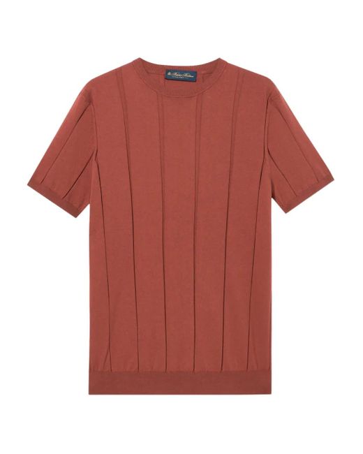 Brooks Brothers Red Cotton Ribbed T-Shirt for men