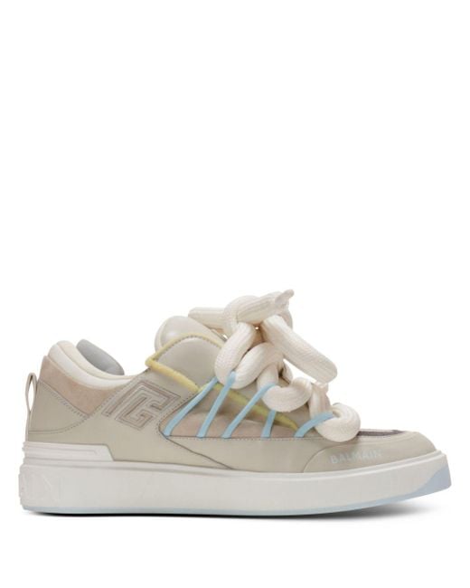 Balmain B-Court Puffy Skate Sneakers in het White voor heren