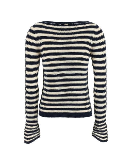 Twinset Black Striped Sweater