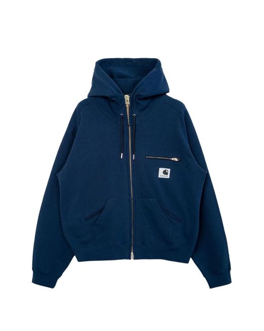 メンズ Sacai X Carhartt Wipfront ジップ パーカー ブルー | Lyst