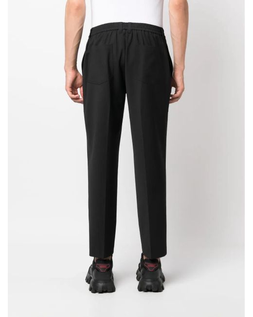 Helmut Lang Black Mid-Rise Straight-Leg Trousers for men