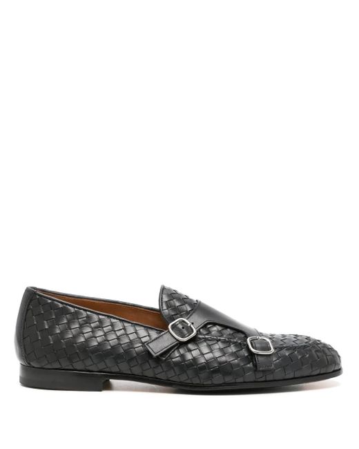 Doucal's Gray Interwoven Monk Shoes for men