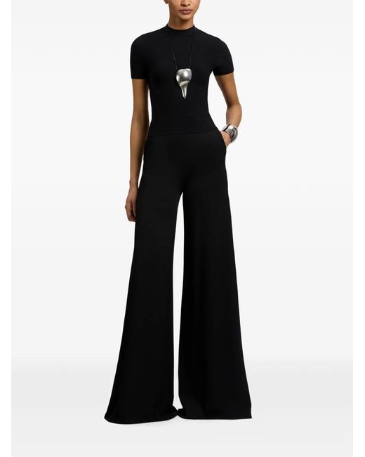 Ralph Lauren Black Short-Sleeve Knitted Top