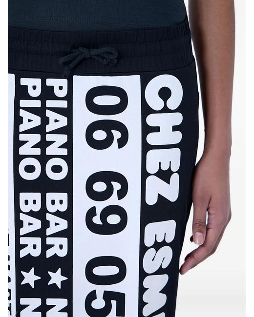 VAQUERA Black Chez Esmerelda Graphic-Print Midi Skirt