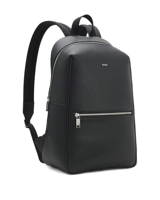 Boss Black Zip-Closure Backpack for men