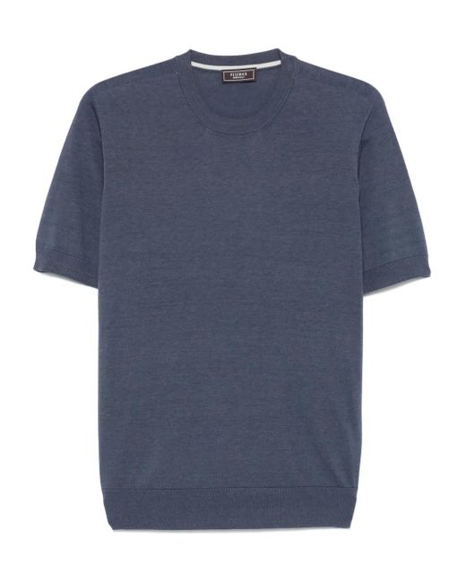 メンズ Peserico コットン Tシャツ Blue