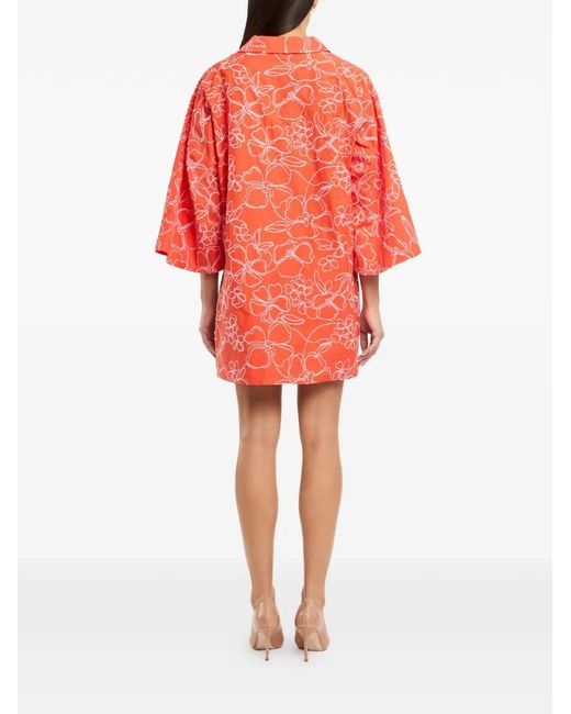 Cinq À Sept Red Arcia Kaftan Dress