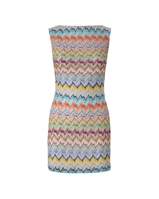 Missoni White Zigzag-Knit Backless Beach Dress