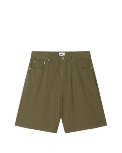Obey Green Devine Baggy Shorts for men