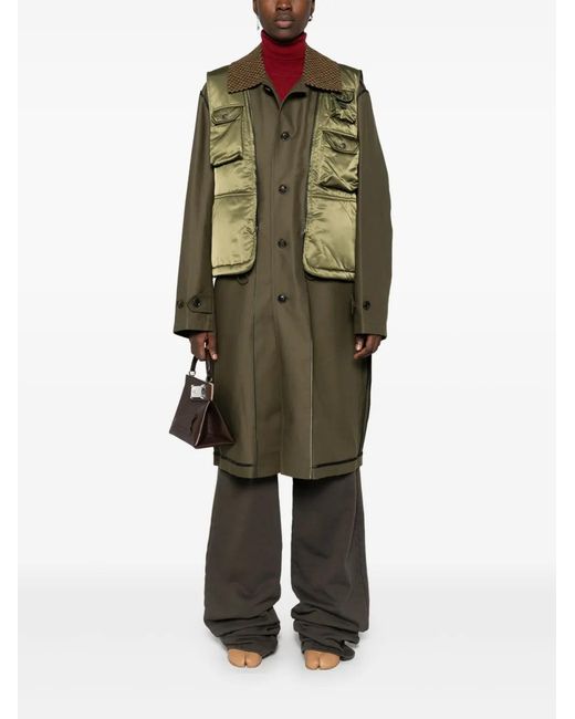 ANDERSSON BELL Green Layered Inside-Out Coat