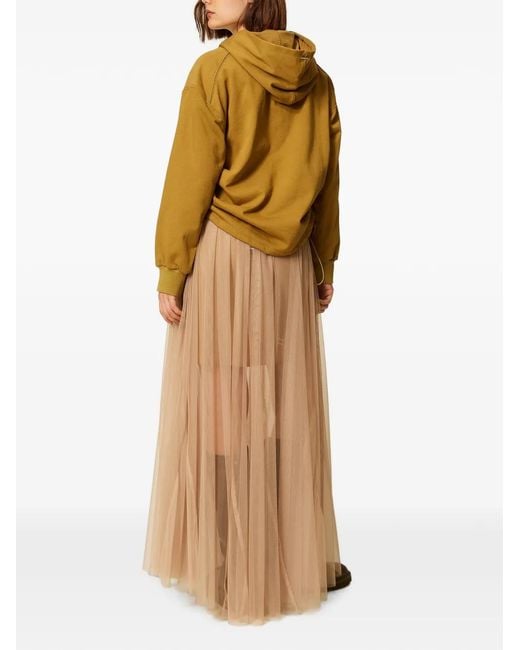 Twinset Natural Long Tulle Skirt
