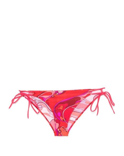 Emilio Pucci Pink Orchidee-Print Bikini Bottoms