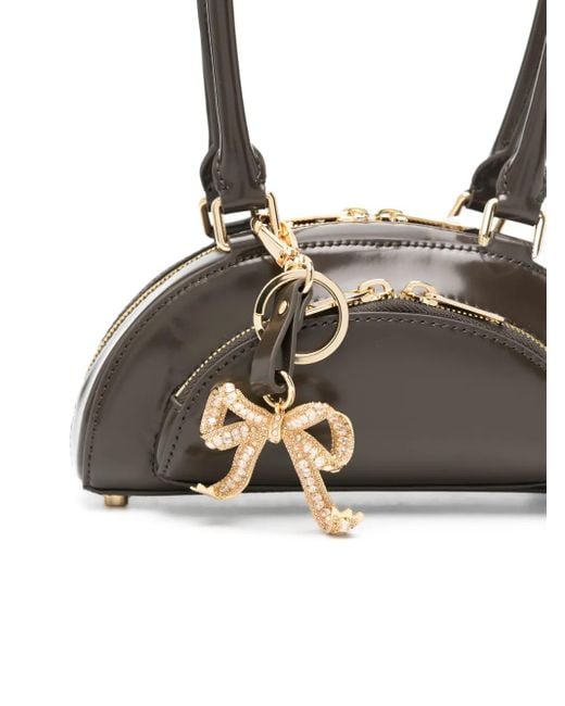 Self-Portrait Black Curved Charm Schultertasche