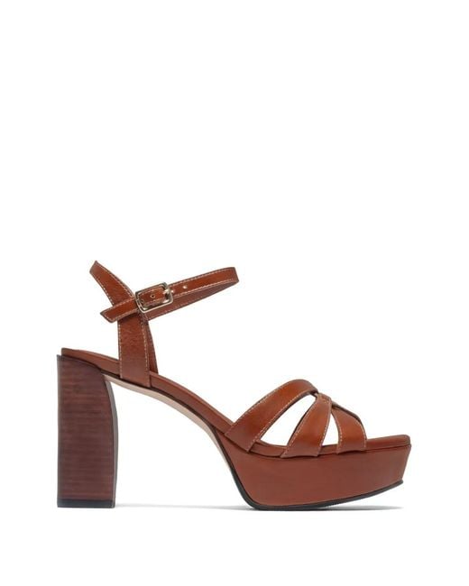 Bernardo Brown Vittor Woven Platform Sandals
