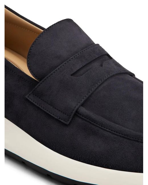 Tod's Blue Dot Leather Loafers for men