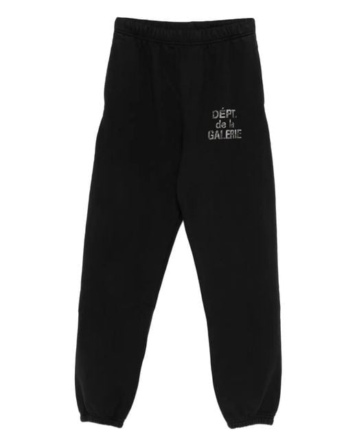 GALLERY DEPT. Black Graphic-Print Track Pants for men