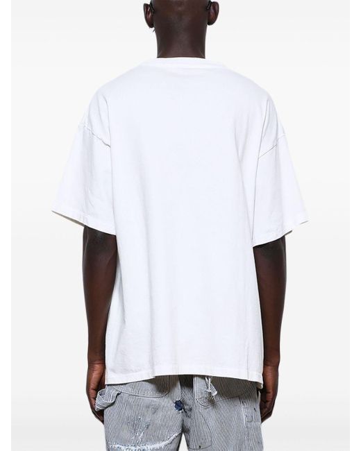 SAINT Mxxxxxx White Graphic-print Cotton T-shirt for men